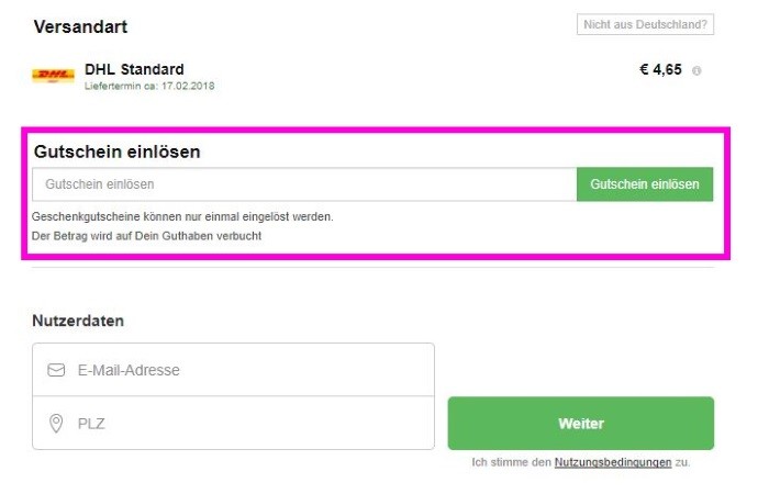 So lösen Sie einen DefShop Gutscheincode ein